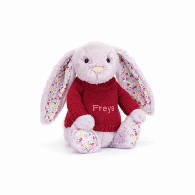 Jellycat Blossom Jasmine Bunny with Red Jumper Australia | 165387DZX